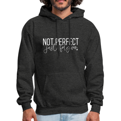 Not Perfect Just Forgiven Hoodie - charcoal grey