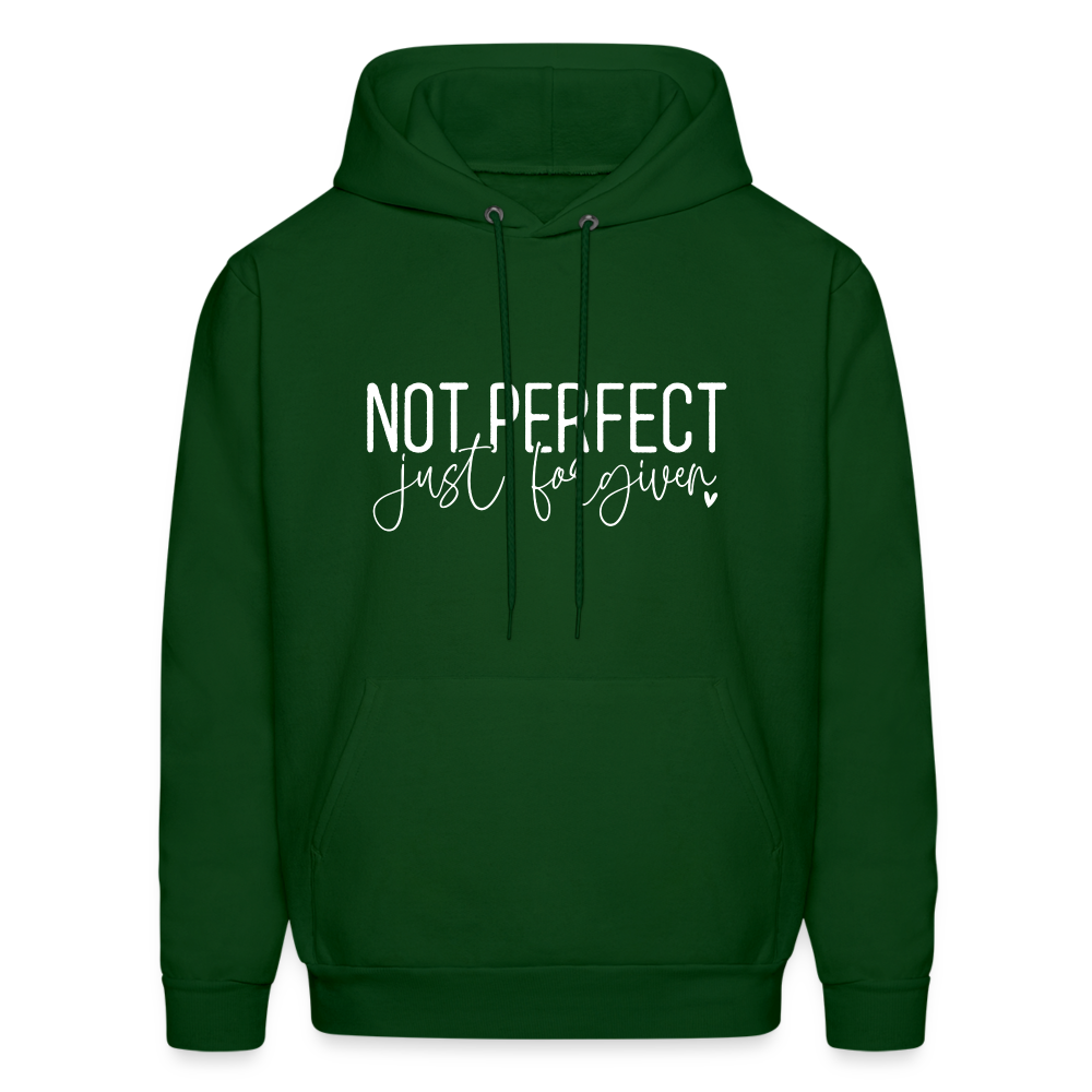 Not Perfect Just Forgiven Hoodie - forest green