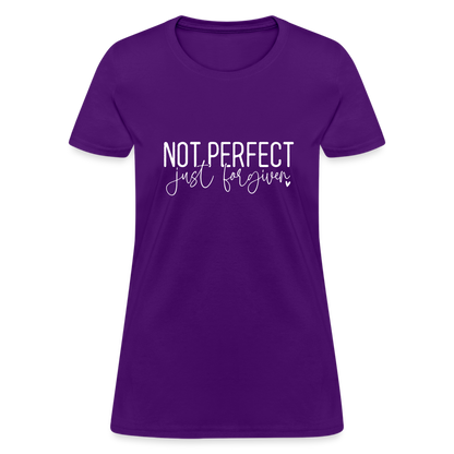 Not Perfect Just Forgiven Women's T-Shirt - purple