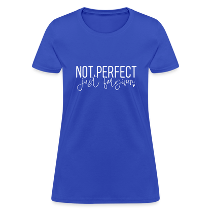 Not Perfect Just Forgiven Women's T-Shirt - royal blue