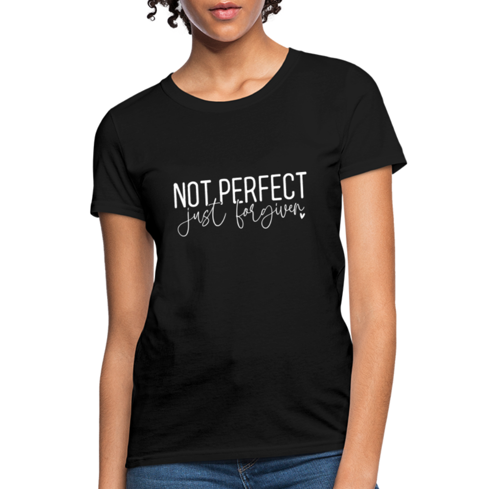 Not Perfect Just Forgiven Women's T-Shirt - black