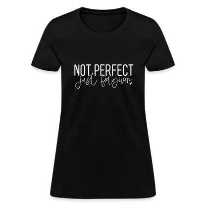 Not Perfect Just Forgiven Women's T-Shirt - black