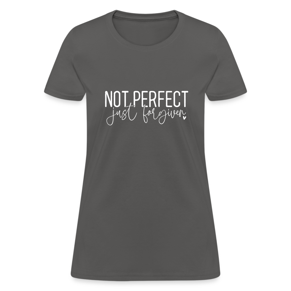 Not Perfect Just Forgiven Women's T-Shirt - charcoal