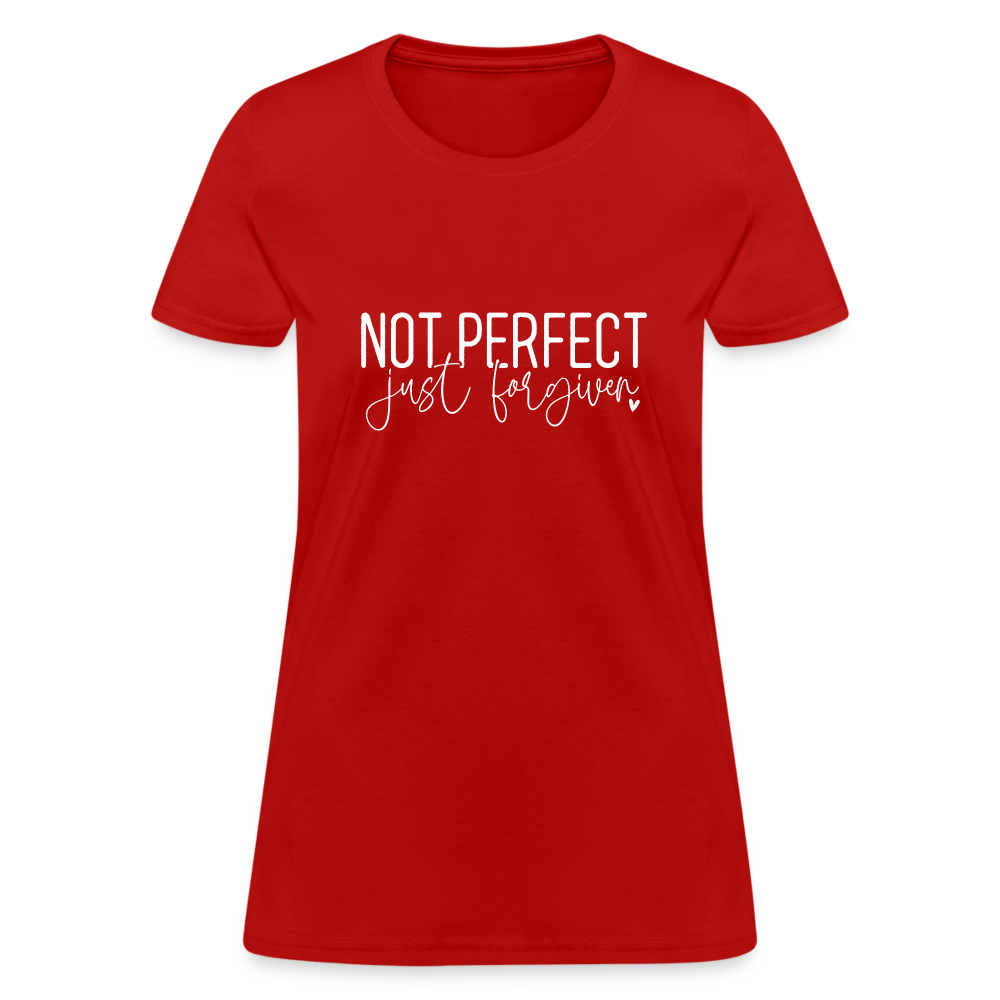 Not Perfect Just Forgiven Women's T-Shirt - red