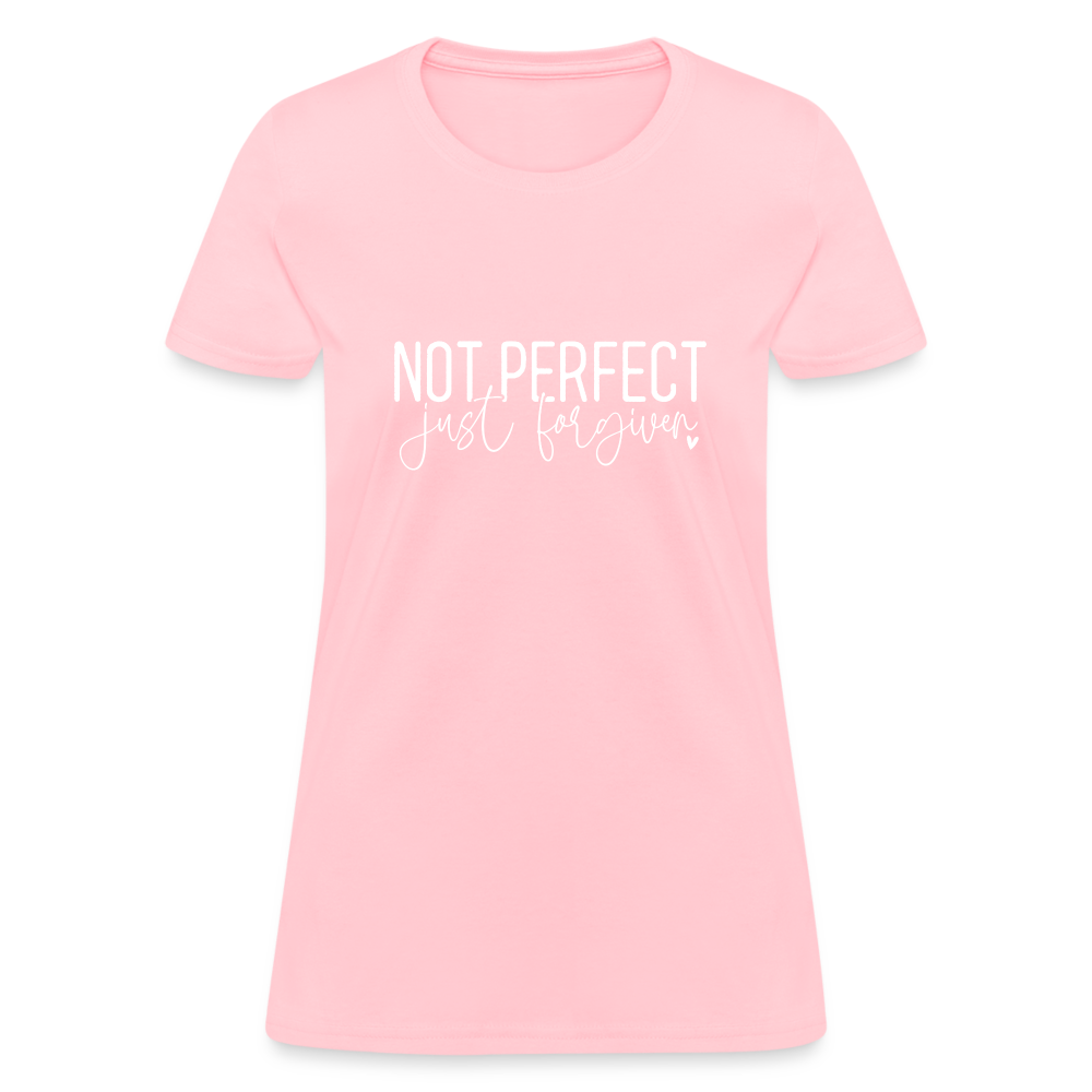 Not Perfect Just Forgiven Women's T-Shirt - pink