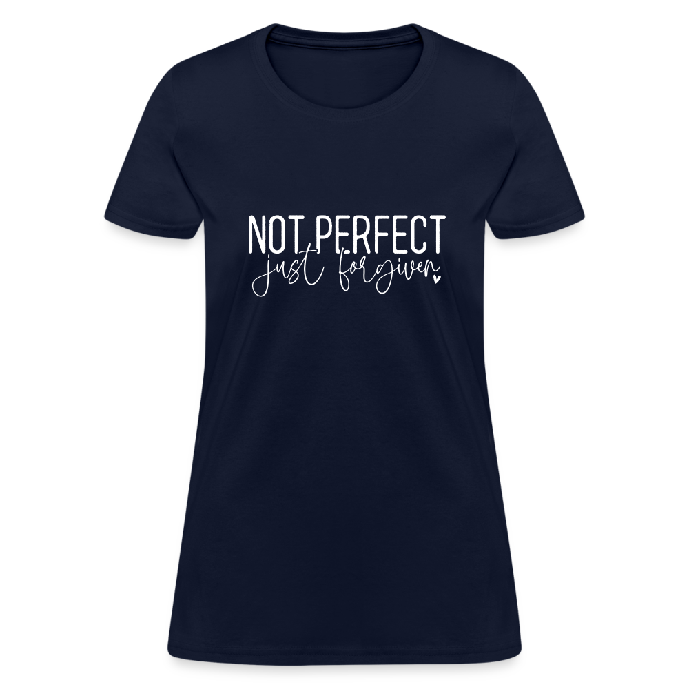 Not Perfect Just Forgiven Women's T-Shirt - navy