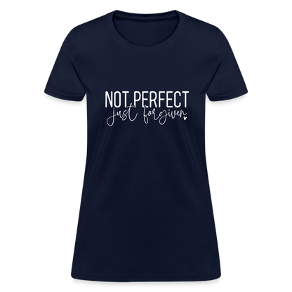 Not Perfect Just Forgiven Women's T-Shirt - navy