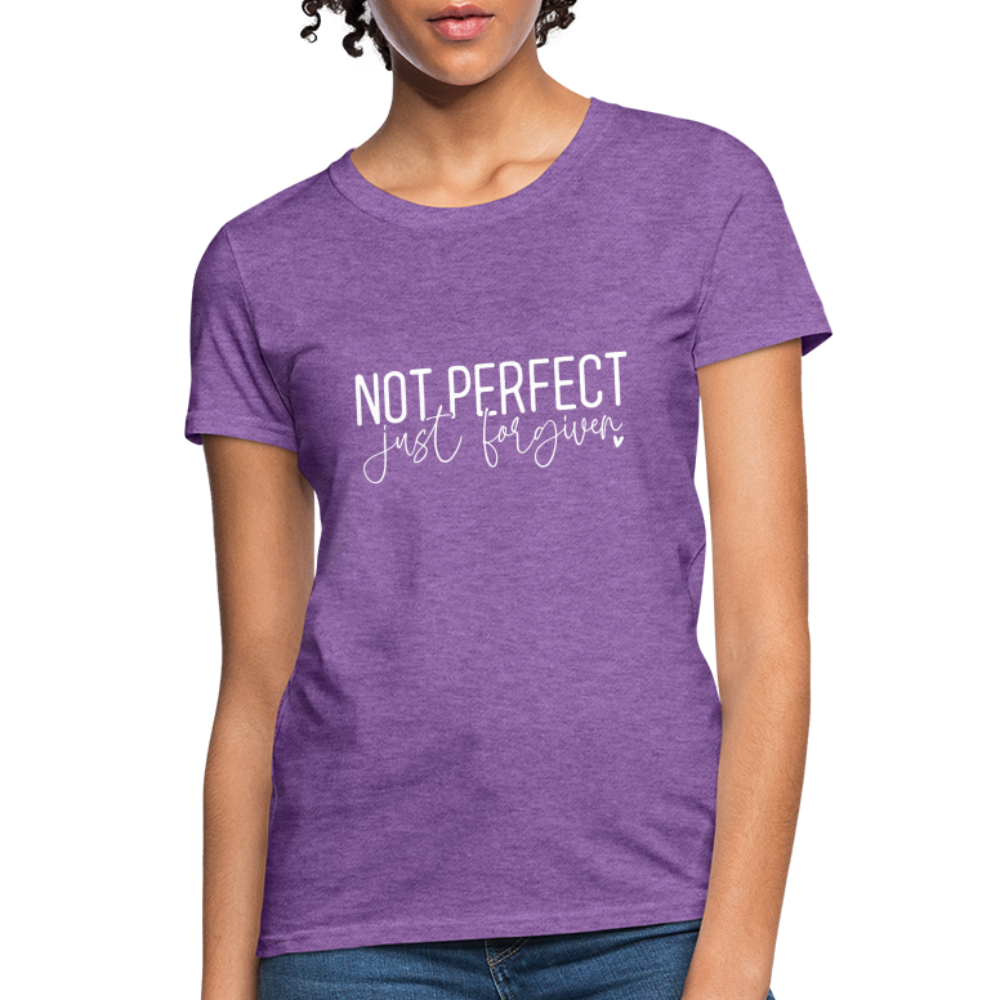 Not Perfect Just Forgiven Women's T-Shirt - purple heather