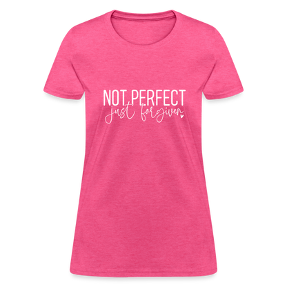 Not Perfect Just Forgiven Women's T-Shirt - heather pink