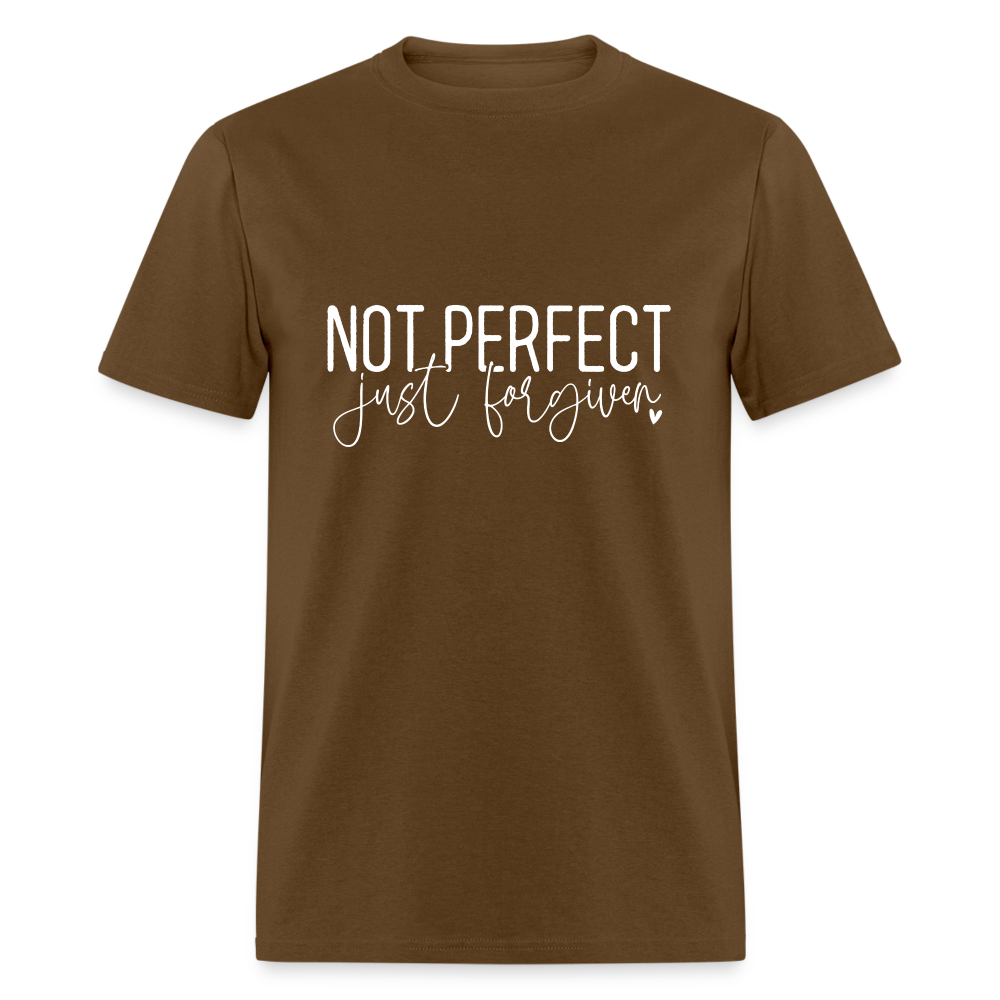 Not Perfect Just Forgiven T-Shirt - brown