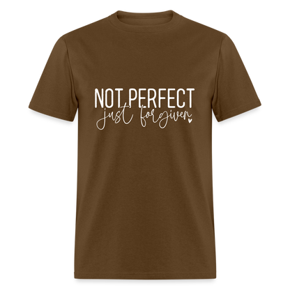 Not Perfect Just Forgiven T-Shirt - brown