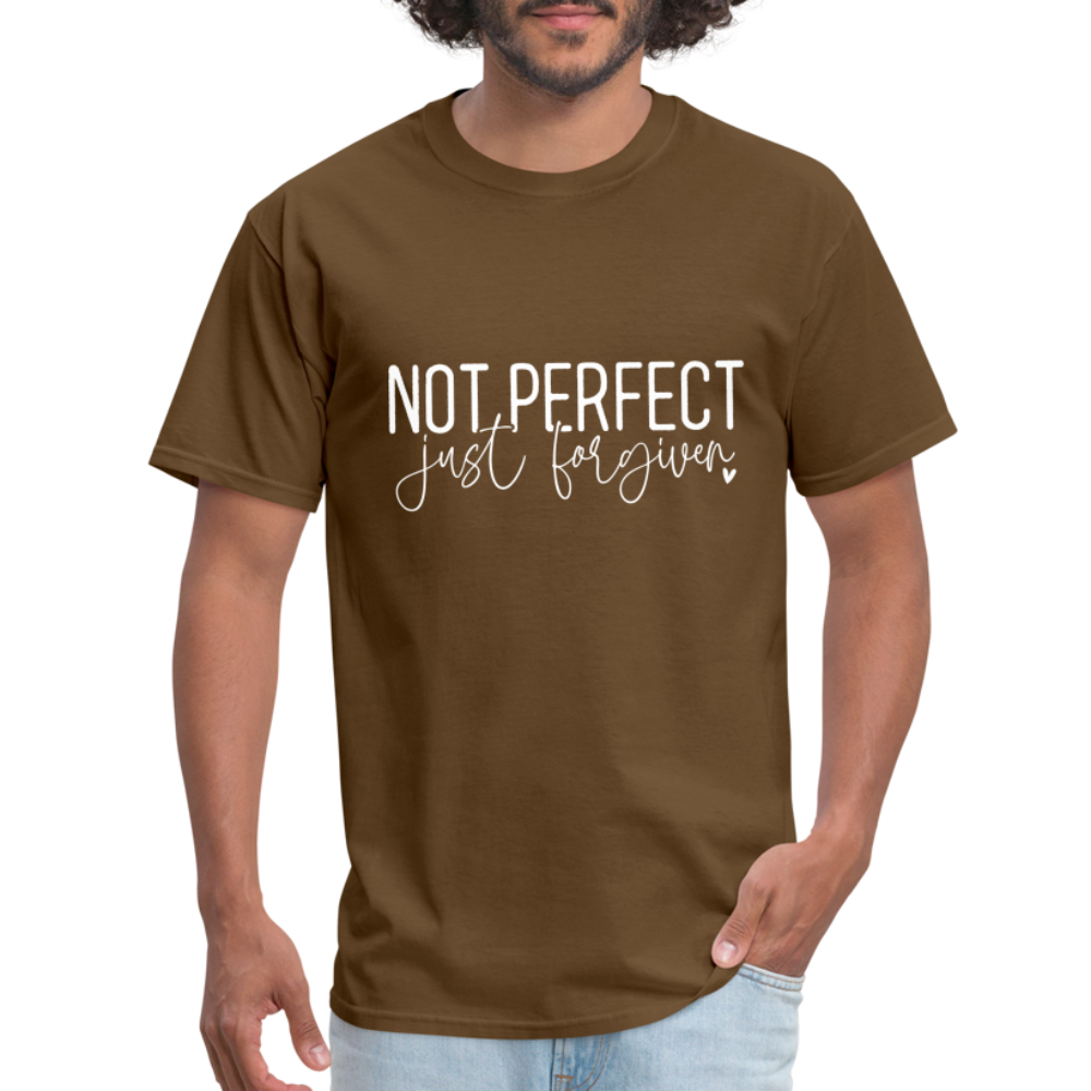 Not Perfect Just Forgiven T-Shirt - brown