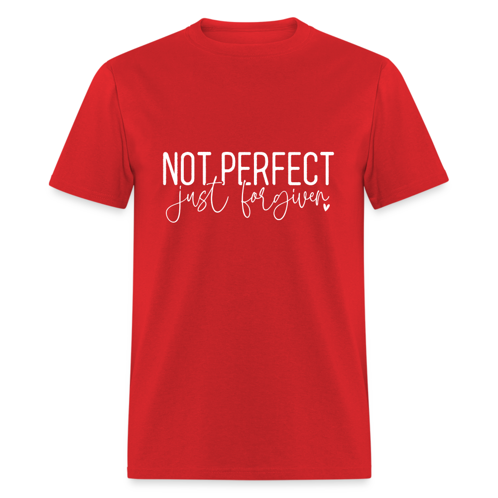 Not Perfect Just Forgiven T-Shirt - red