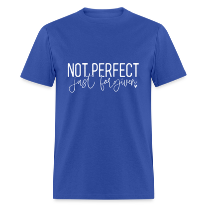 Not Perfect Just Forgiven T-Shirt - royal blue