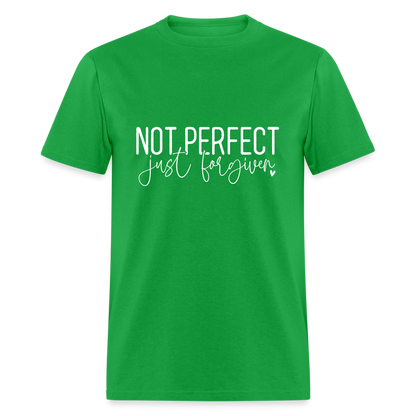 Not Perfect Just Forgiven T-Shirt - bright green