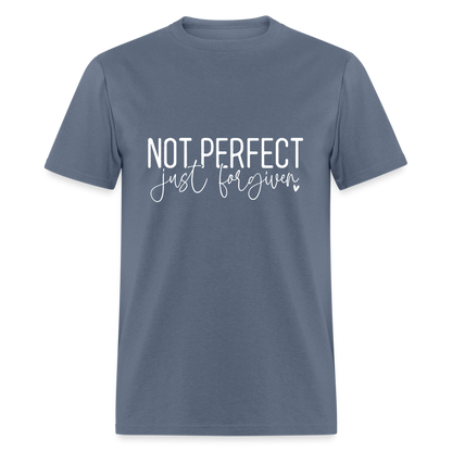 Not Perfect Just Forgiven T-Shirt - denim