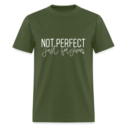 Not Perfect Just Forgiven T-Shirt - military green