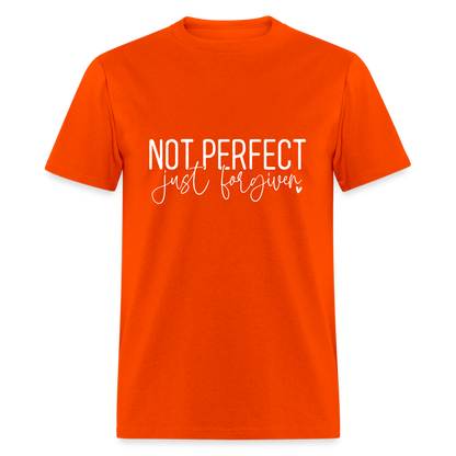 Not Perfect Just Forgiven T-Shirt - orange