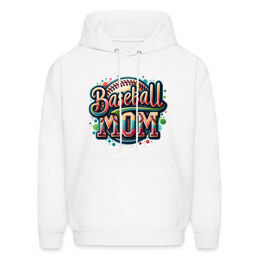 Baseball Mom Hoodie - white