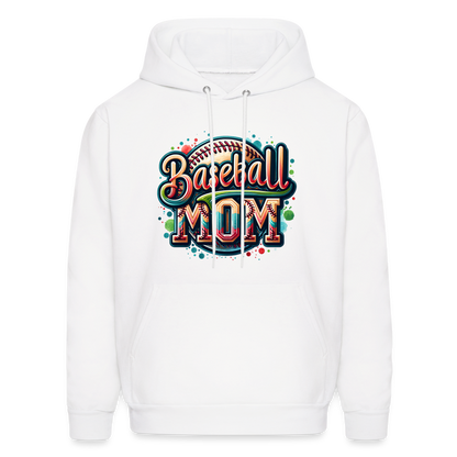 Baseball Mom Hoodie - white