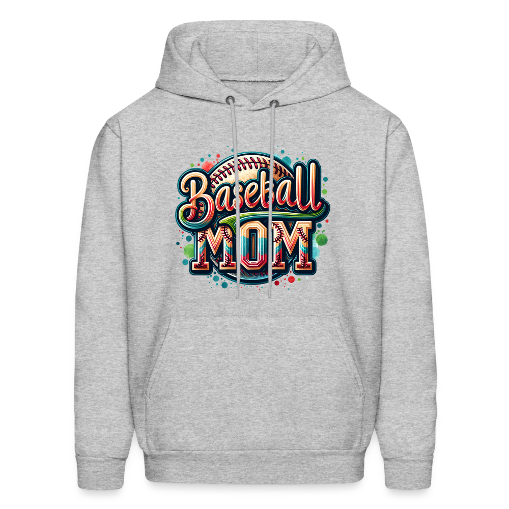 Baseball Mom Hoodie - heather gray