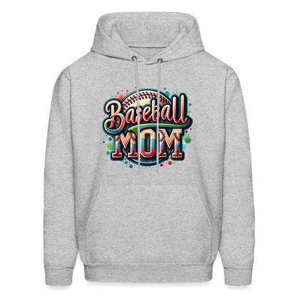 Baseball Mom Hoodie - heather gray