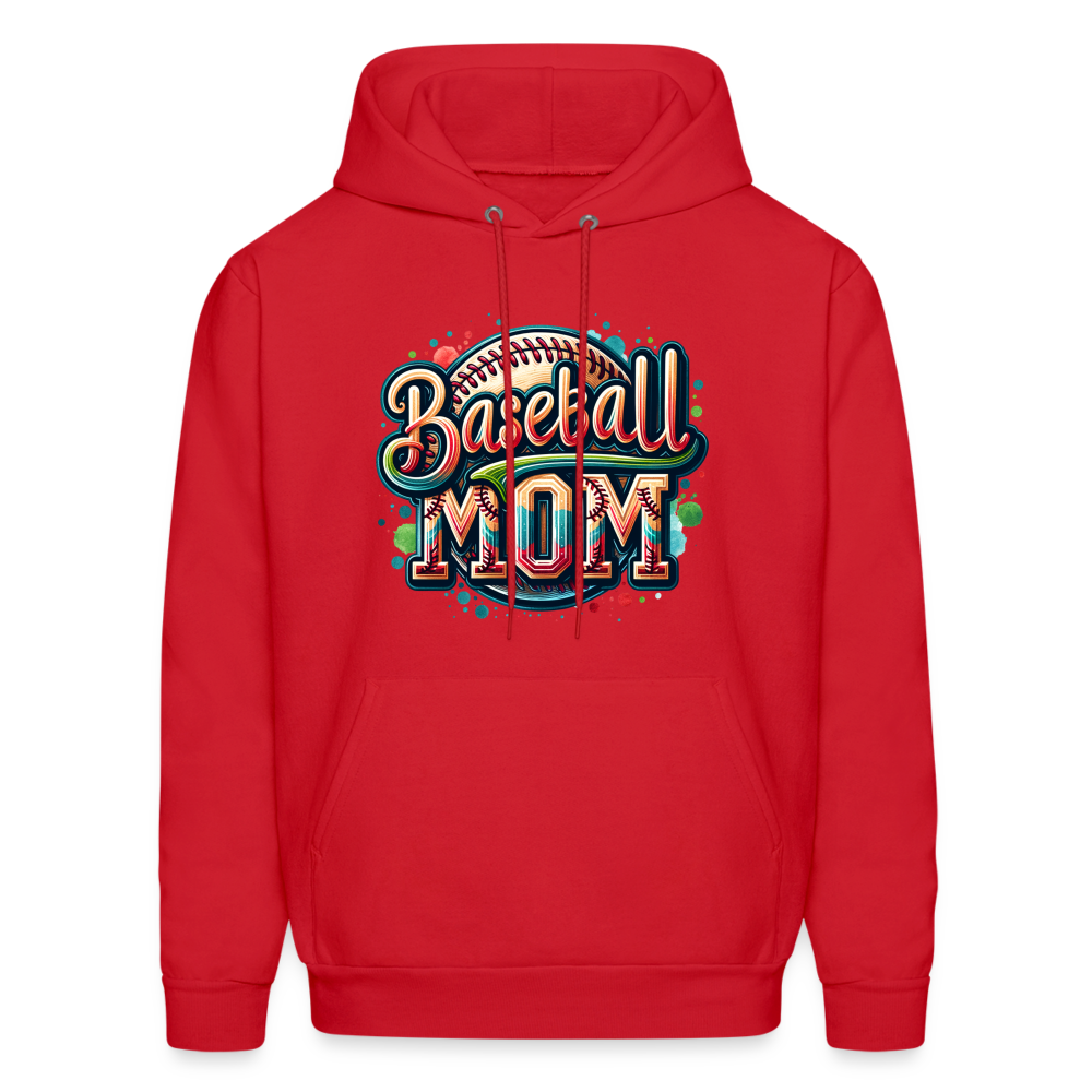 Baseball Mom Hoodie - red