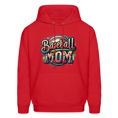 Baseball Mom Hoodie - red