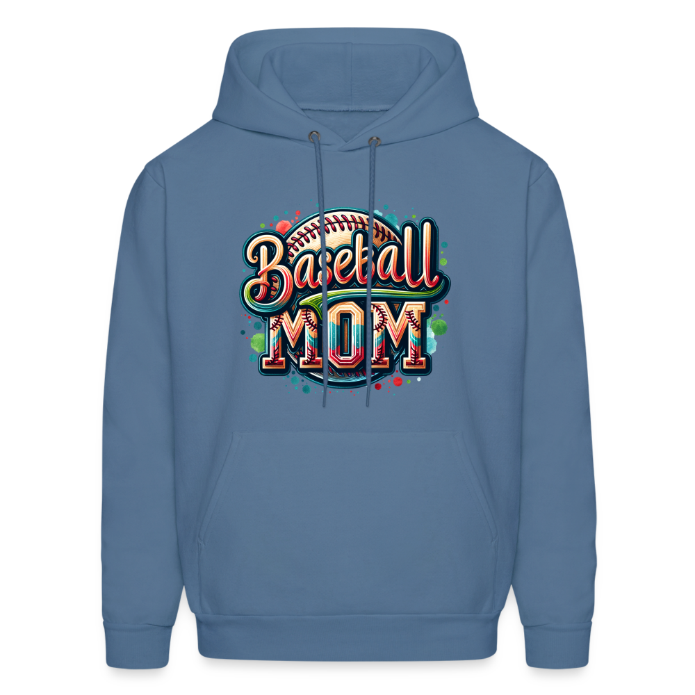 Baseball Mom Hoodie - denim blue