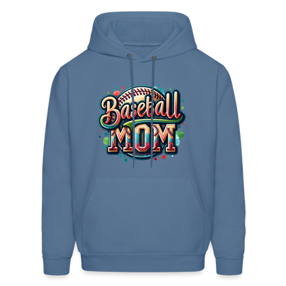 Baseball Mom Hoodie - denim blue