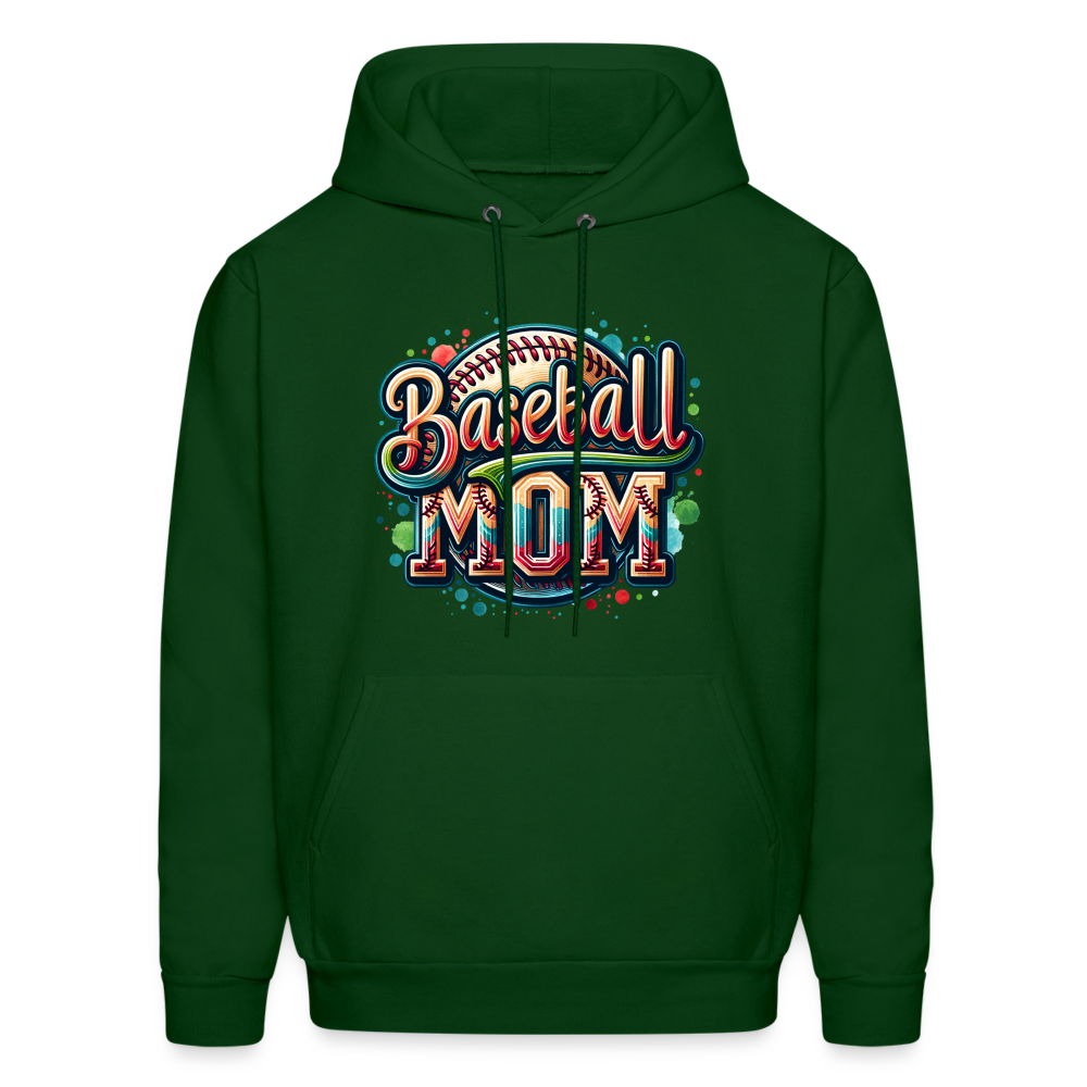 Baseball Mom Hoodie - forest green