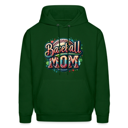 Baseball Mom Hoodie - forest green