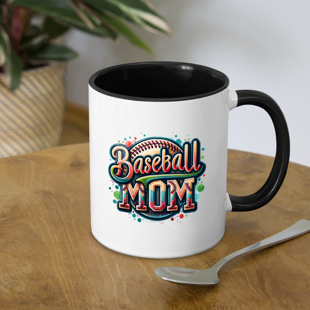 Baseball Mom Coffee Mug - white/black