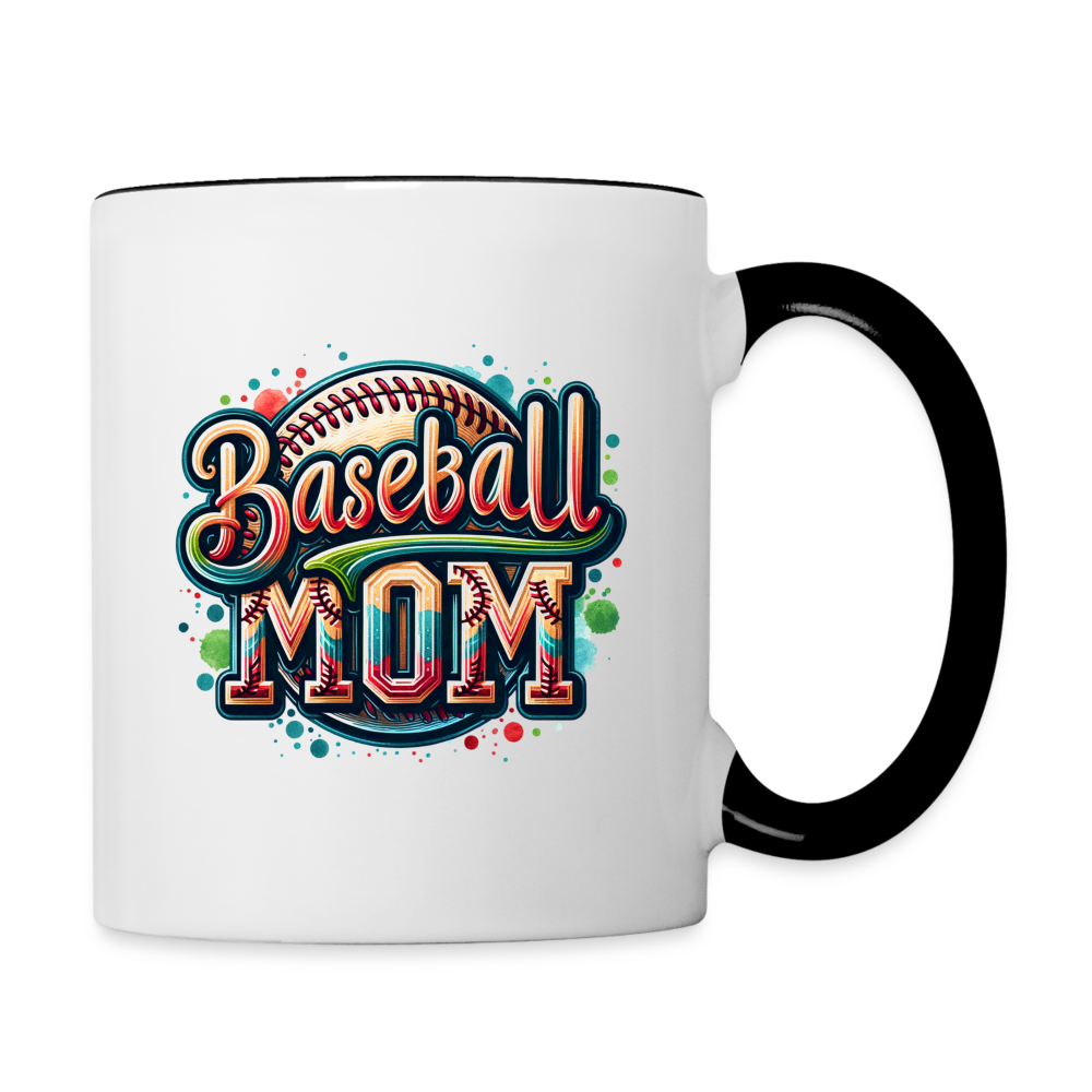 Baseball Mom Coffee Mug - white/black