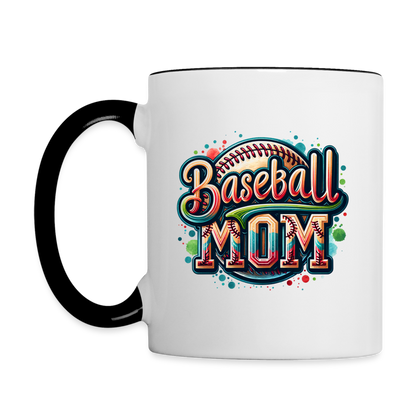 Baseball Mom Coffee Mug - white/black