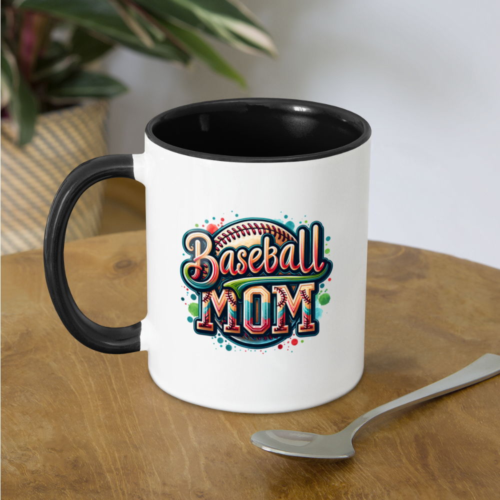 Baseball Mom Coffee Mug - white/black