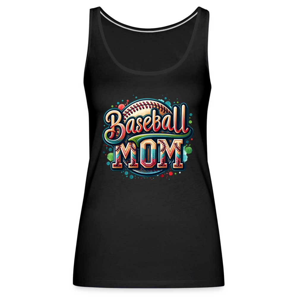 Baseball Mom Premium Tank Top - black