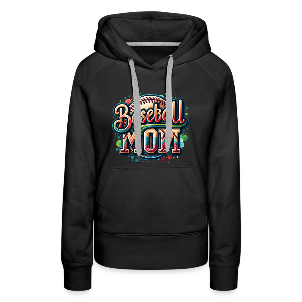 Baseball Mom Premium Hoodie - black