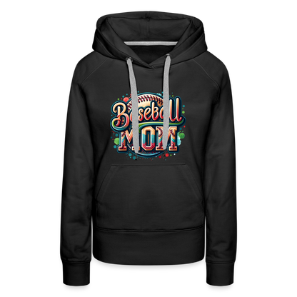 Baseball Mom Premium Hoodie - black