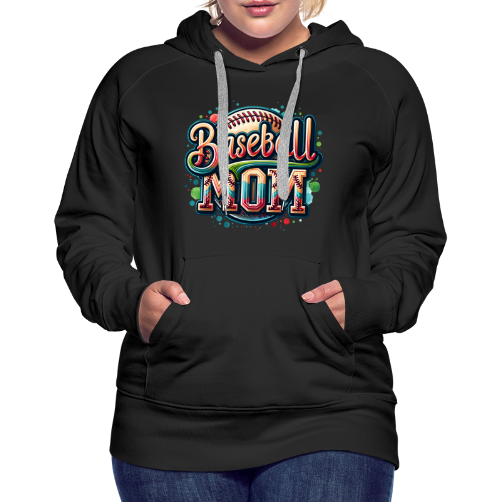 Baseball Mom Premium Hoodie - black