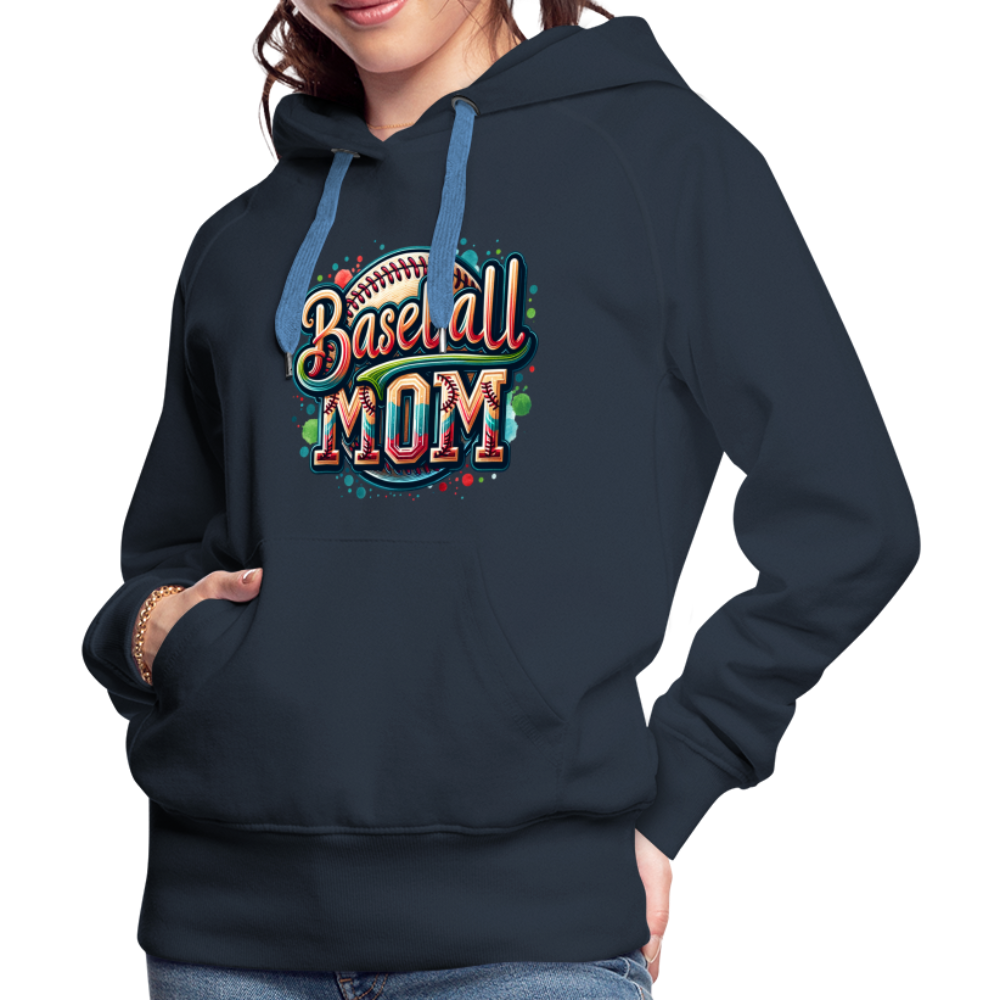 Baseball Mom Premium Hoodie - navy