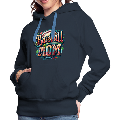 Baseball Mom Premium Hoodie - navy