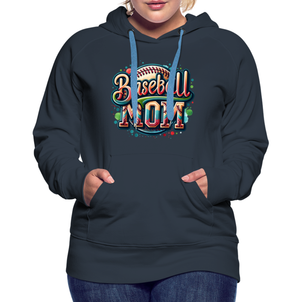 Baseball Mom Premium Hoodie - navy