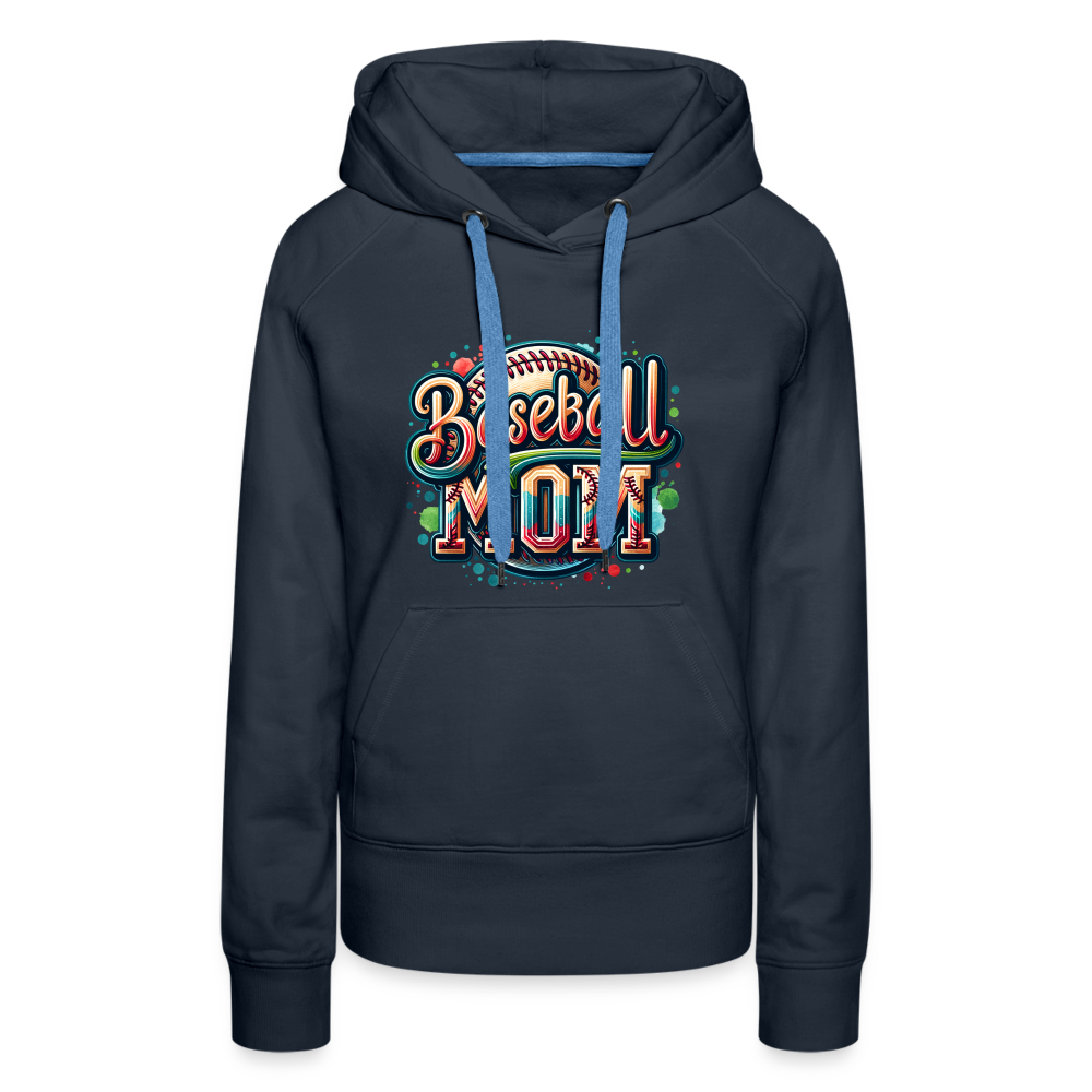 Baseball Mom Premium Hoodie - navy