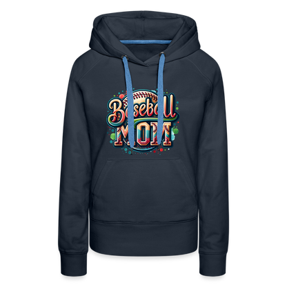 Baseball Mom Premium Hoodie - navy