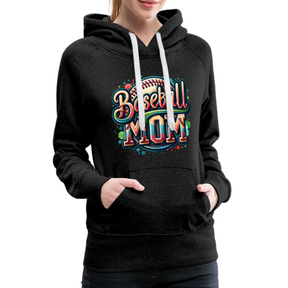 Baseball Mom Premium Hoodie - charcoal grey