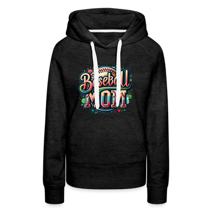 Baseball Mom Premium Hoodie - charcoal grey