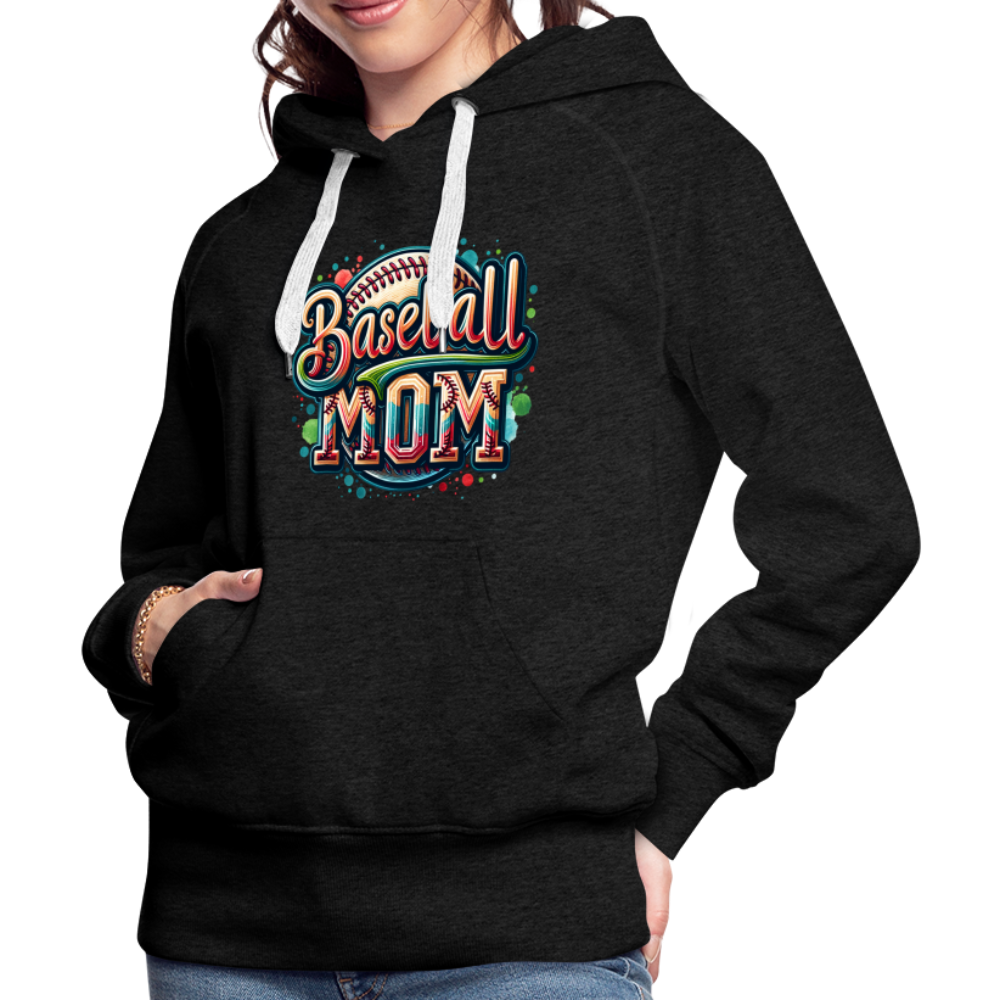 Baseball Mom Premium Hoodie - charcoal grey