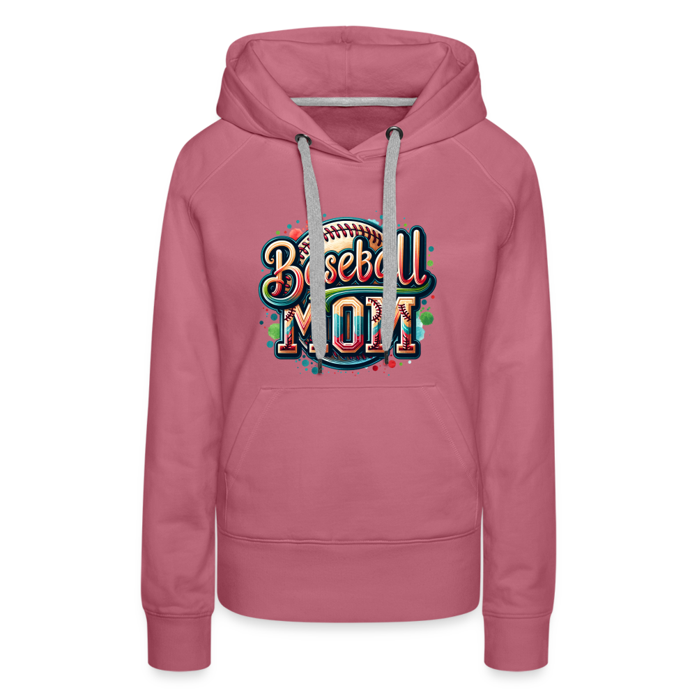 Baseball Mom Premium Hoodie - mauve