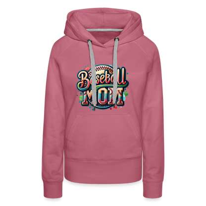 Baseball Mom Premium Hoodie - mauve